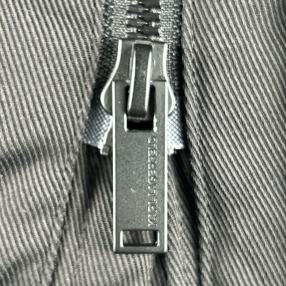 Karl Lagerfeld Paris Down Parka Mens Sz L Black Faux Fur Lined NWOT MSRP $695 - Picture 7 of 15